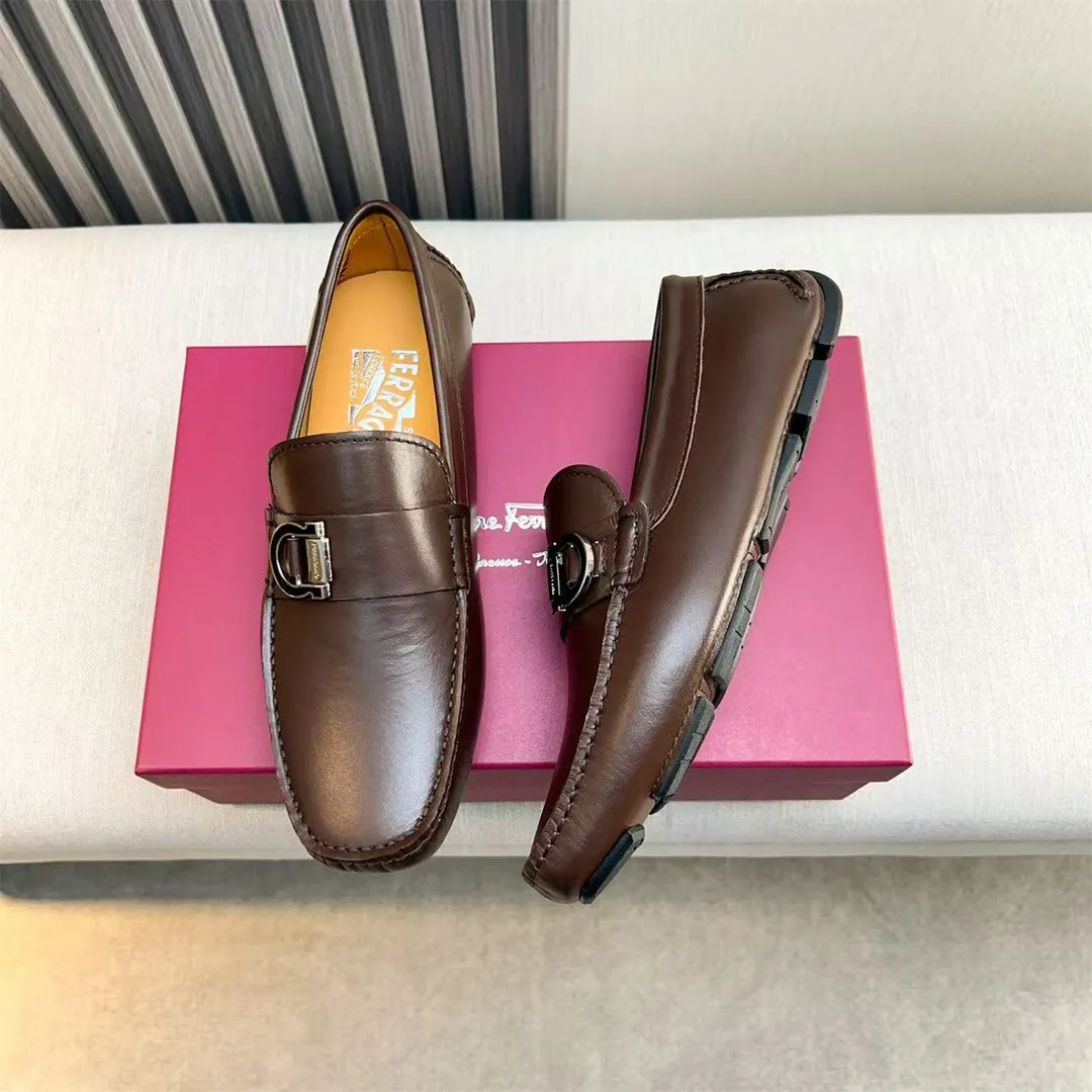 Men's shoes 💰560 Ferragamo new high-end quality 🔥 black cowhide ➕ cowhide lining size 38-45